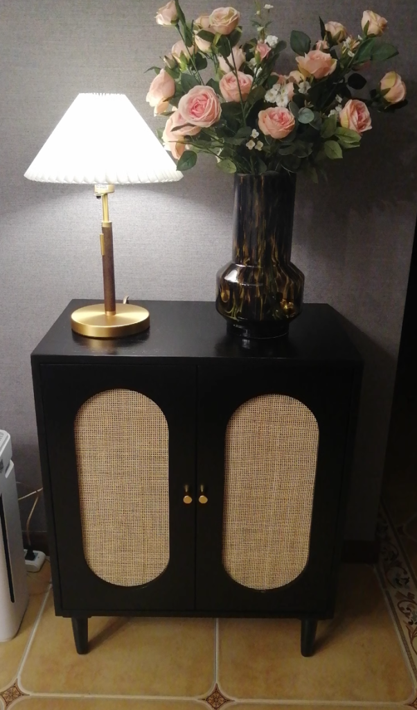 Polinbe Ash wood natural rattan sideboard