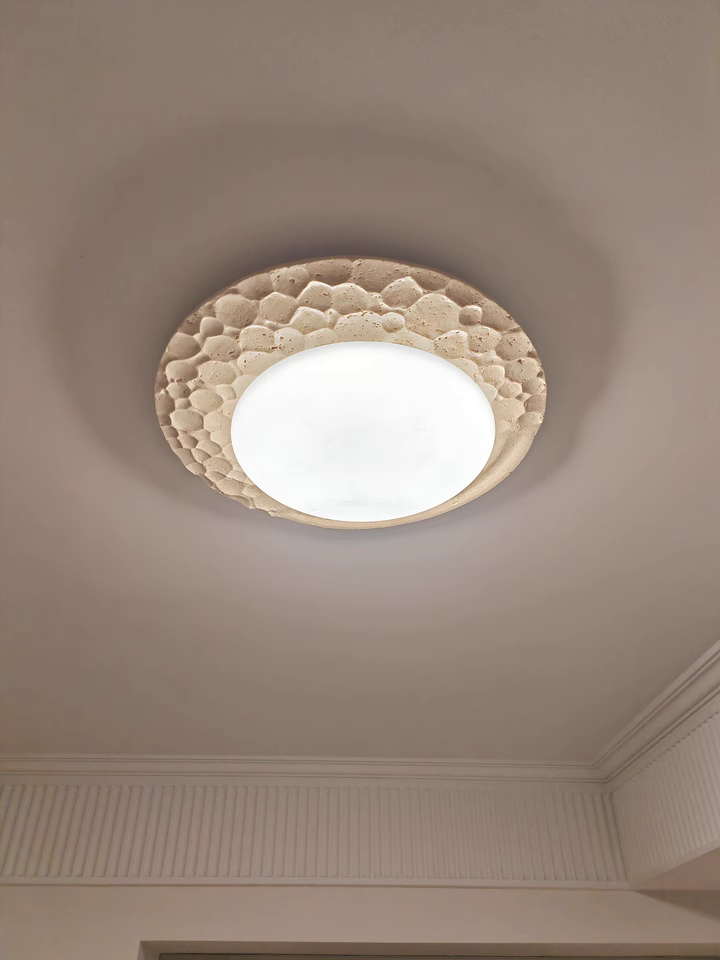 Otawi Beige travertine ceiling light