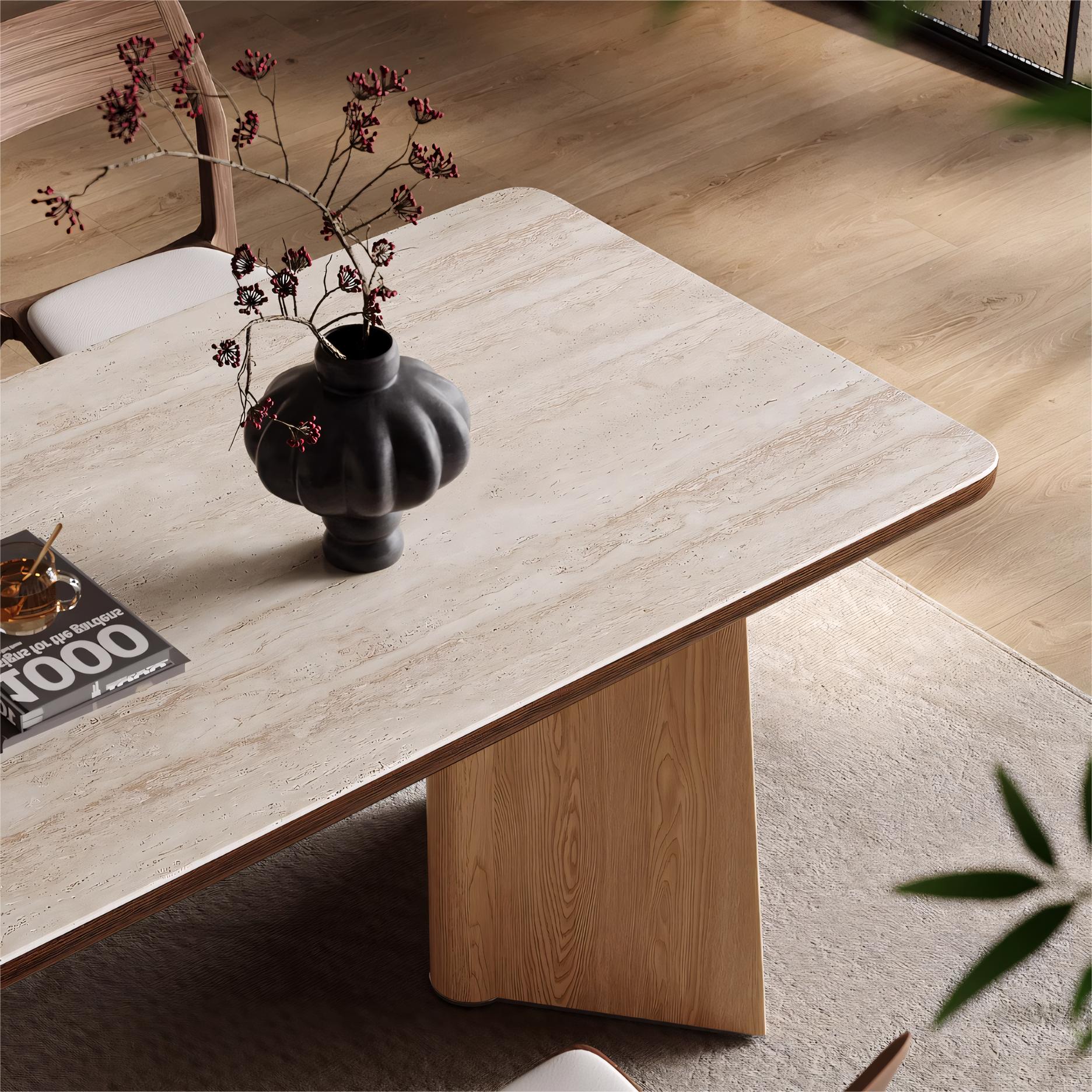 Jukee Sintered stone rectangular dining set