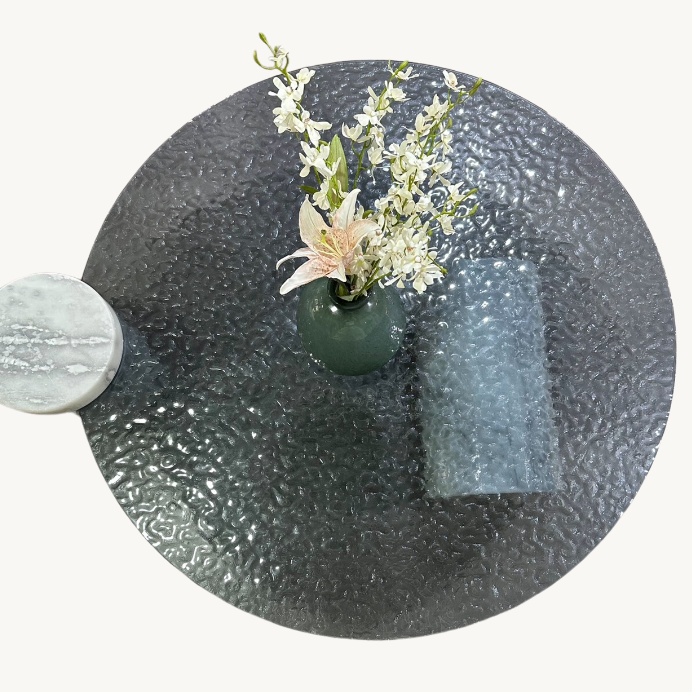 Hanyam Marble glass coffee table