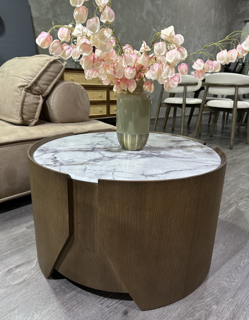 Zecon Ultra crystal stone slab side table coffee table