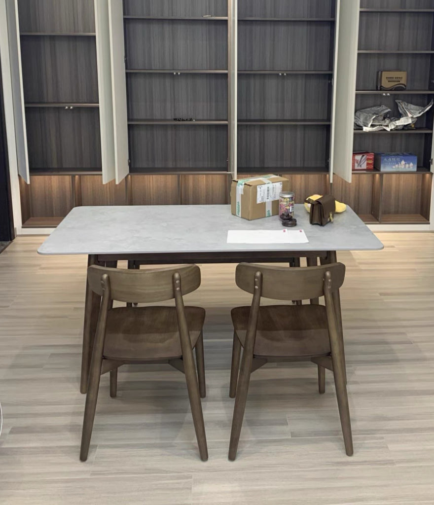 Geolip 2 pcs set-modern oak dining chair