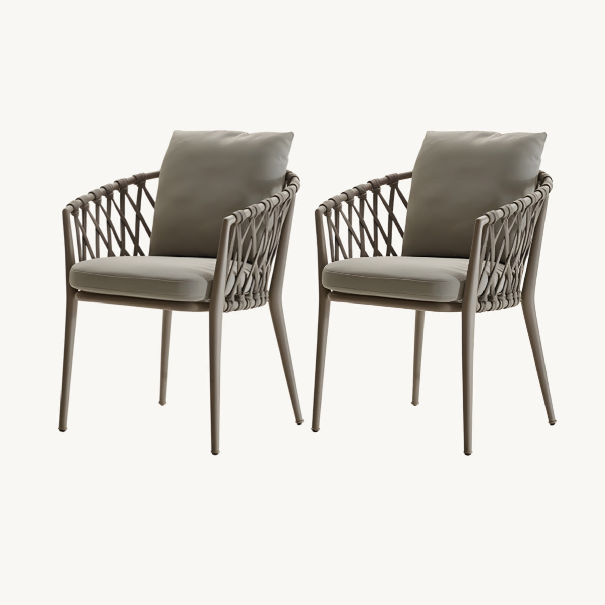 Gorita Rope braided outdoor chair table set