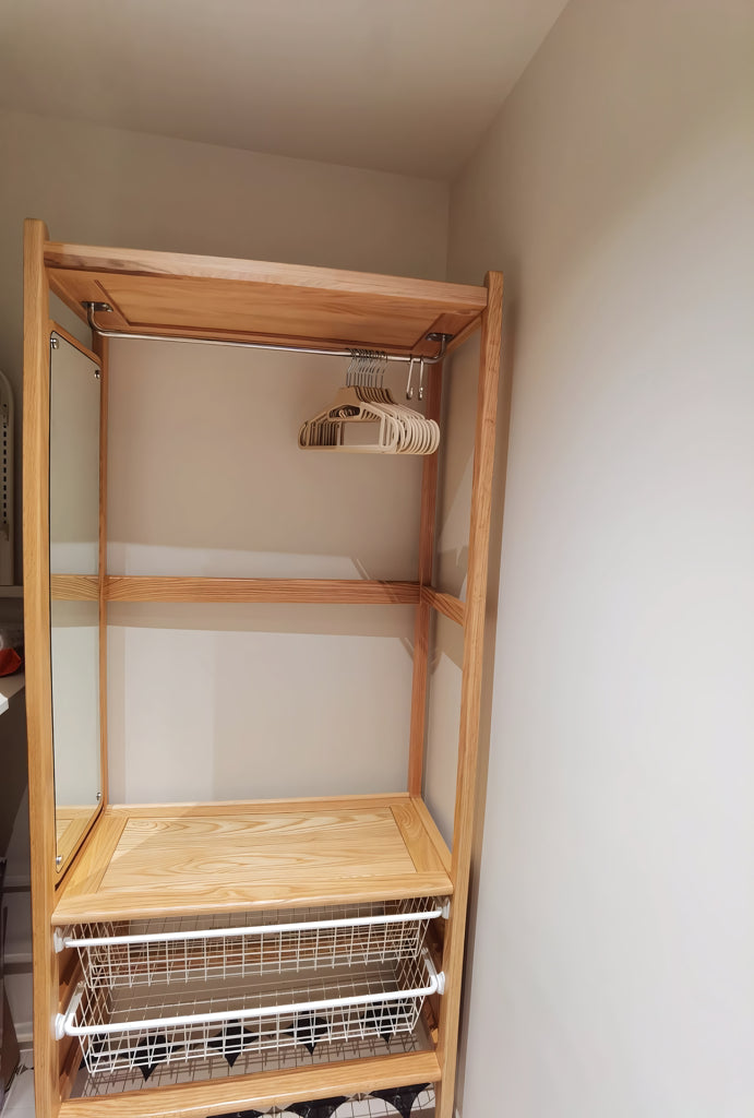 Vello Clothes rack with storage cabinet