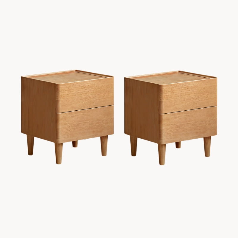 Cedarri 2pcs solid wood nightstands