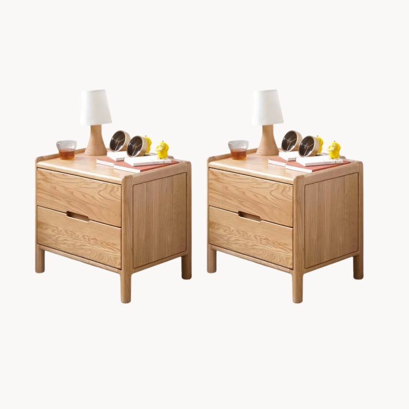 Desili 2pcs solid wood nightstands