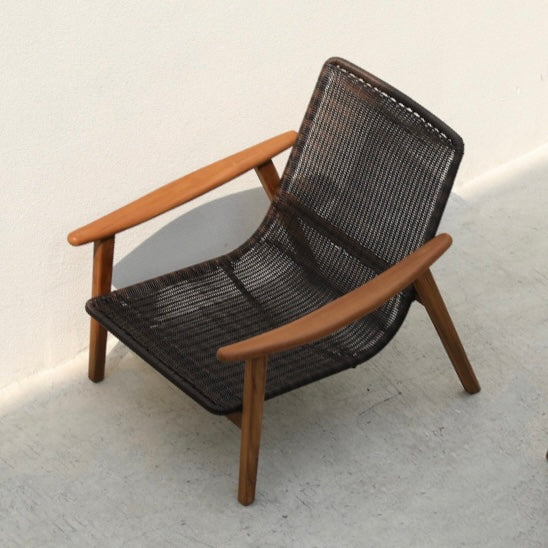 Shilen Teak braided rope lounge chair