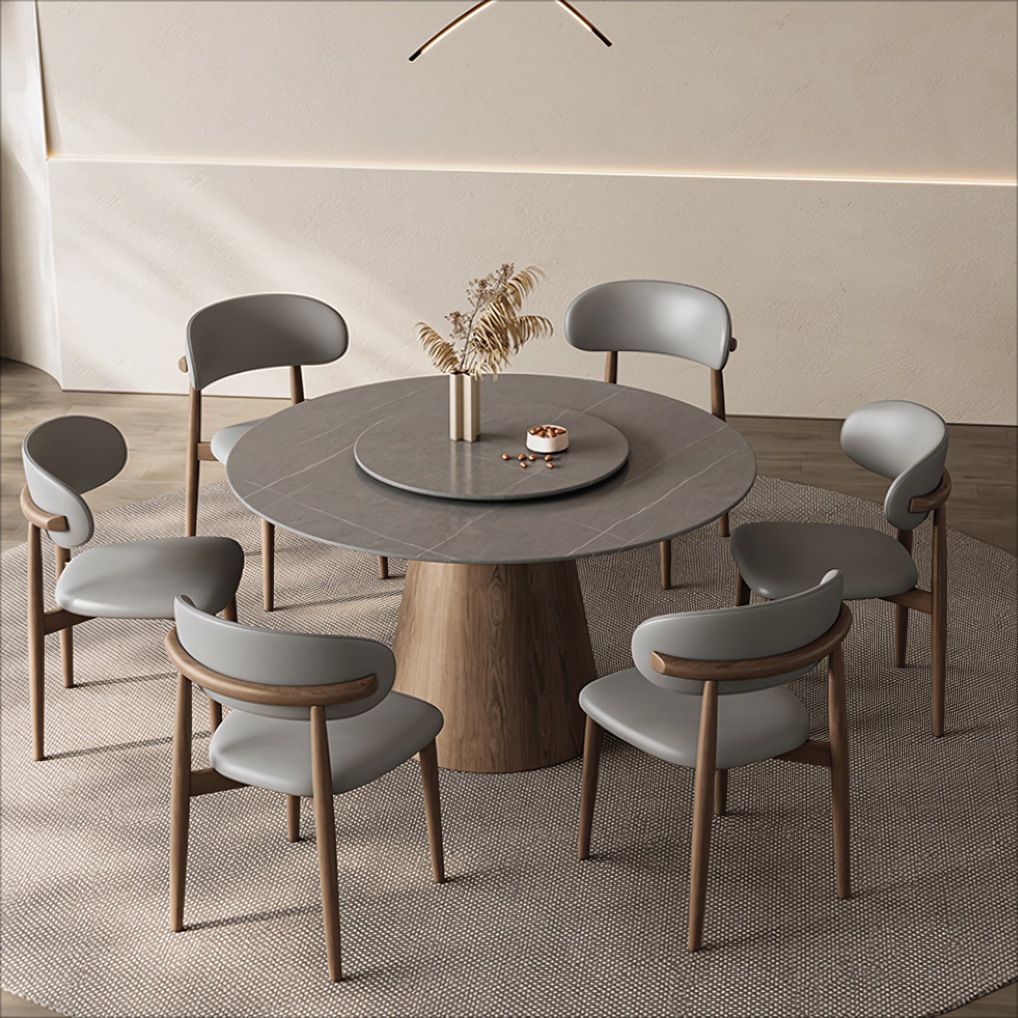 Obesia 2 pcs set-ash solid wood dining chair