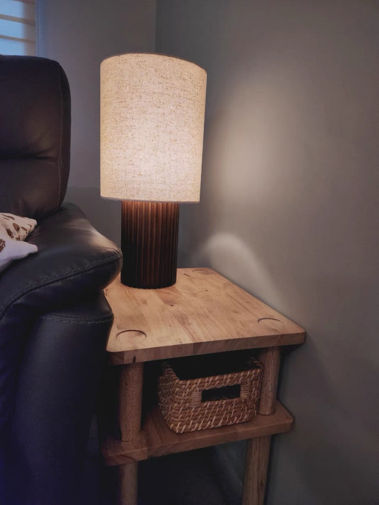Timino Solid wood fabric lamp
