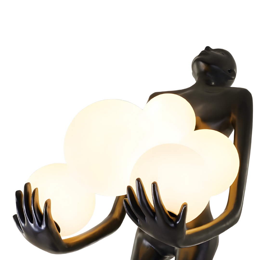 Tunirean Character sculpture art black floor lamp