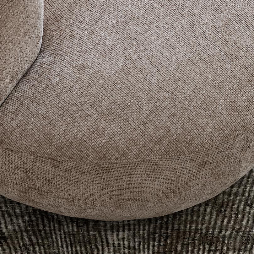 Vorki Fabric curved sofa-A