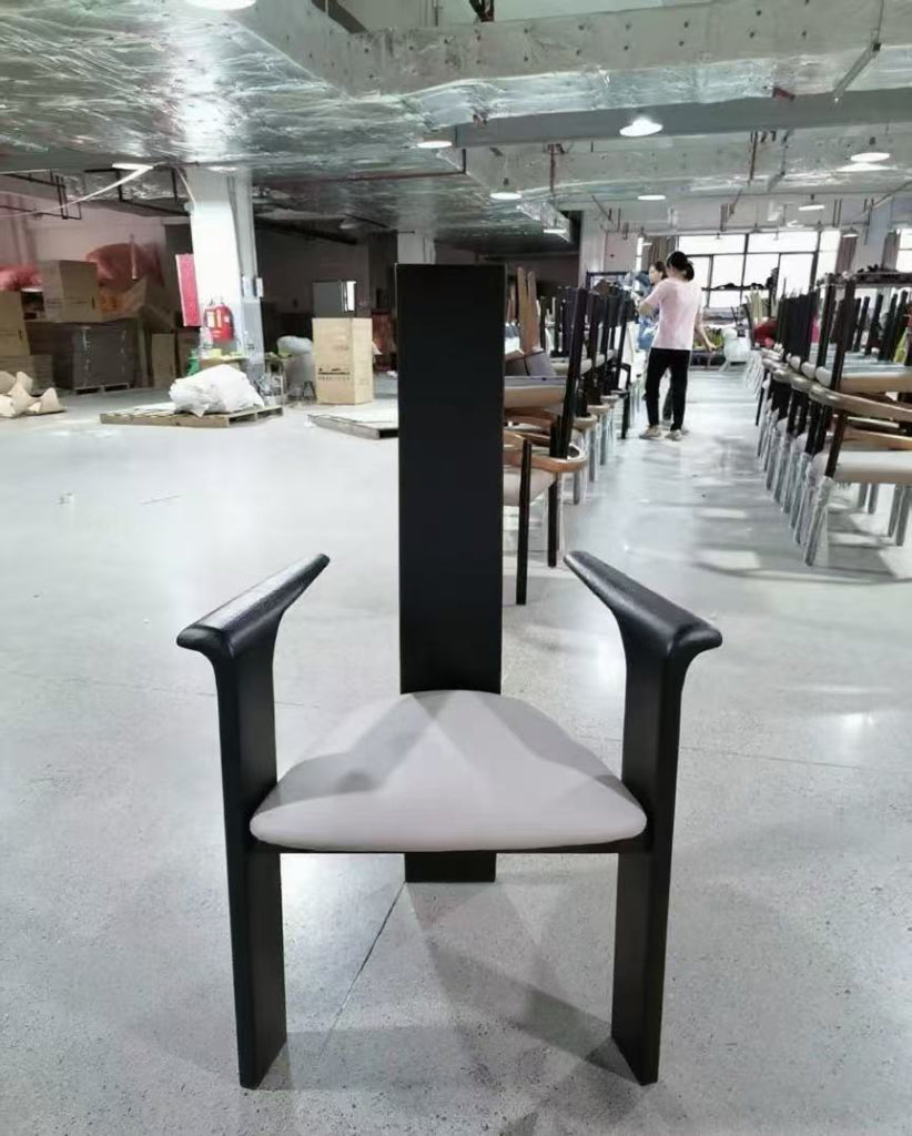 Gavriel 2pcs ash wood leather dining chairs