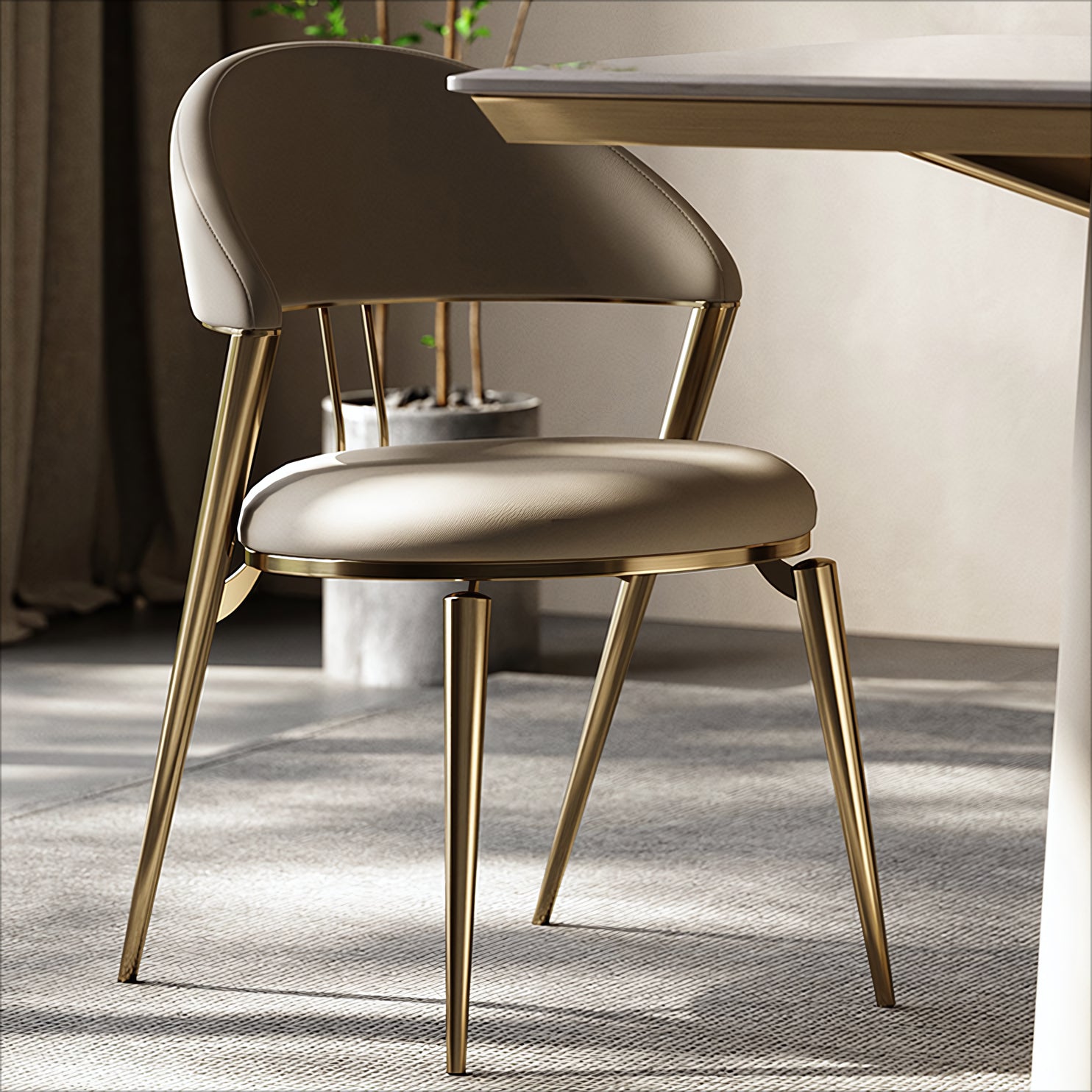 Sevian 2 pcs set-light luxury dining chair