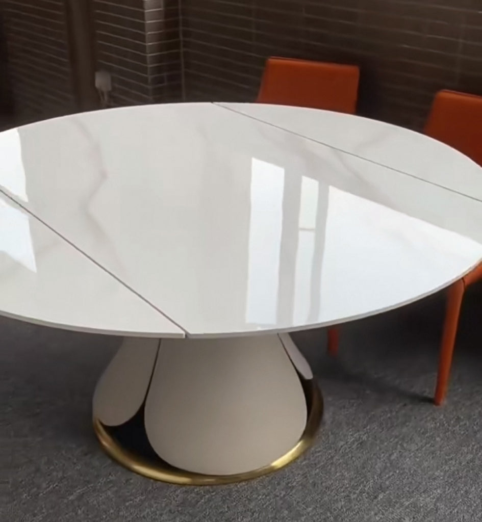 Jeffa Rotating and extendable round dining table