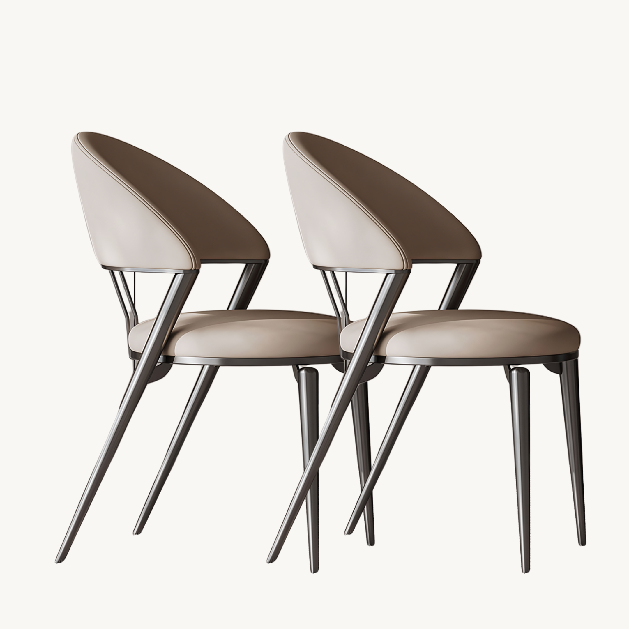 Sevian 2 pcs set-light luxury dining chair-A