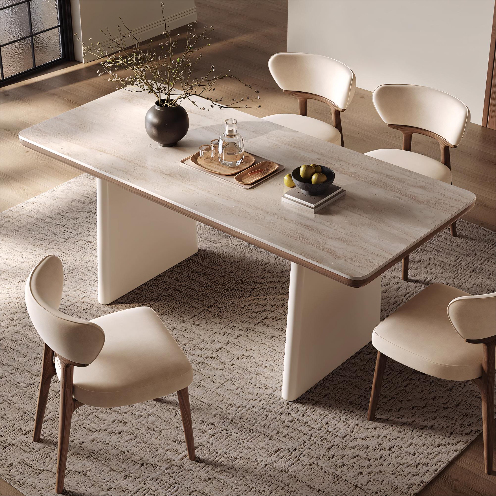 Timita Modern sintered stone rectangular dining set-A