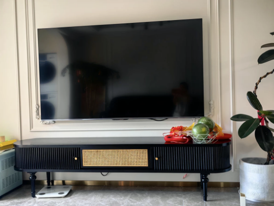 Belar Solid wood natural rattan TV cabinet