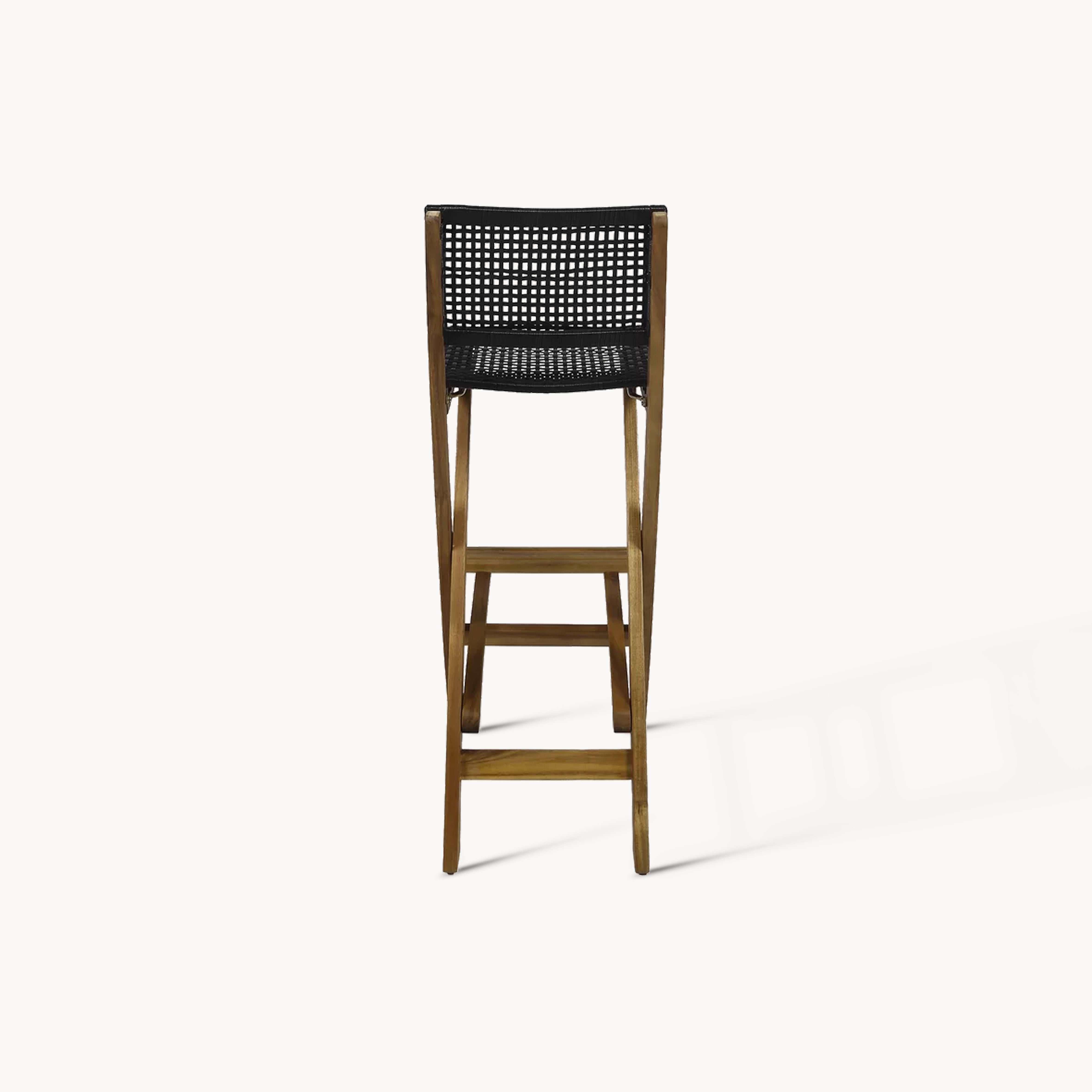 Rerine Solid wood braided rope bar stool