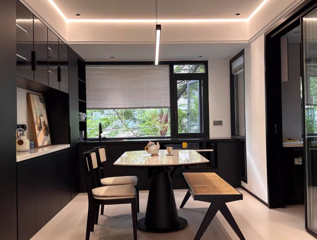 Quinie 2pcs ash wood natural rattan dining chairs