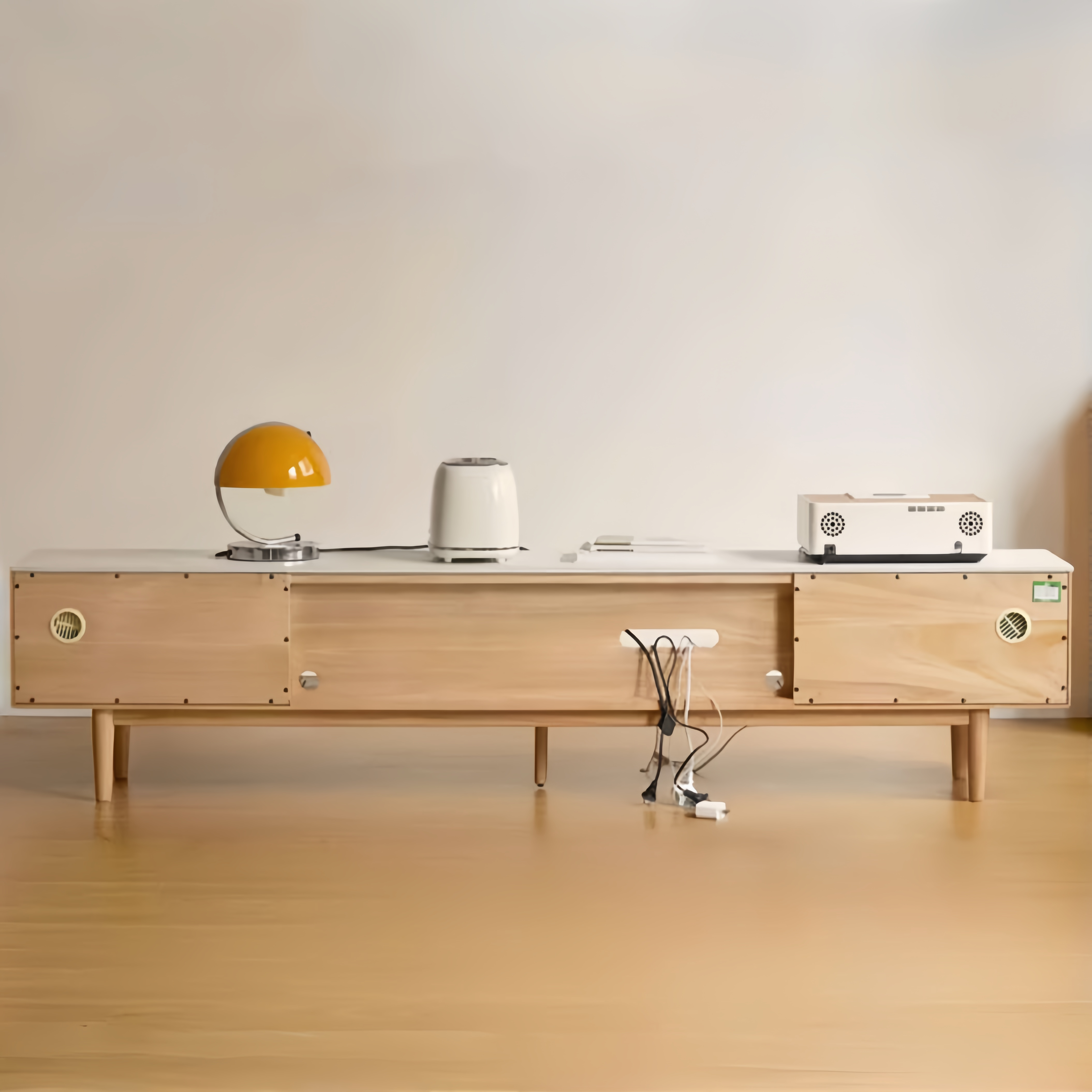 Lissio Sintered stone solid wood TV cabinet