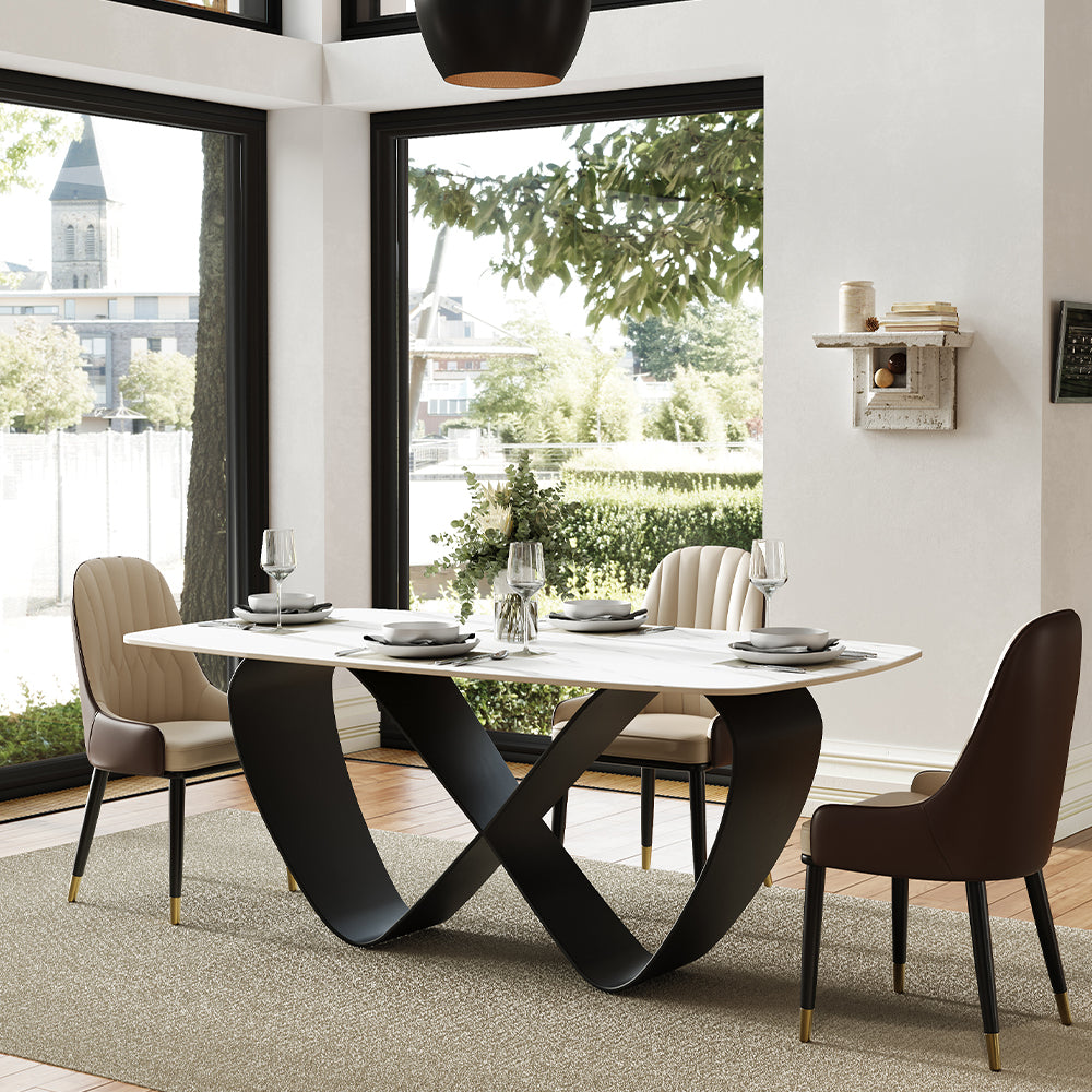 Anita Sintered stone rectangular dining table