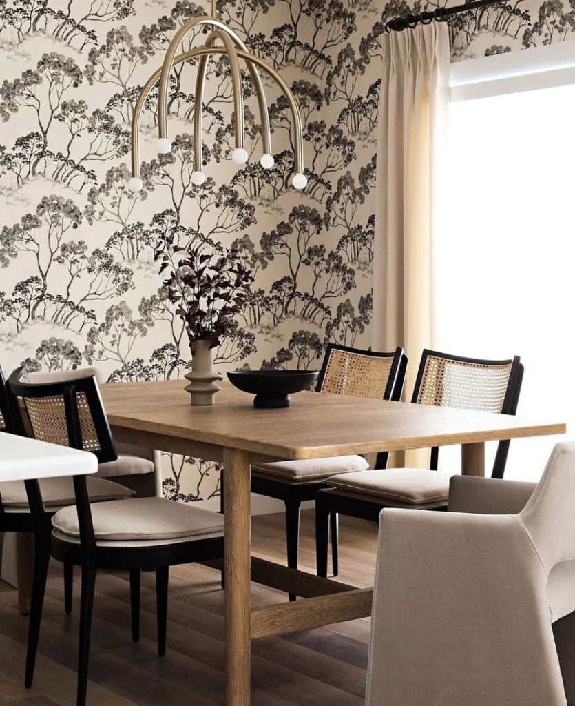 Quinie 2pcs ash wood natural rattan dining chairs