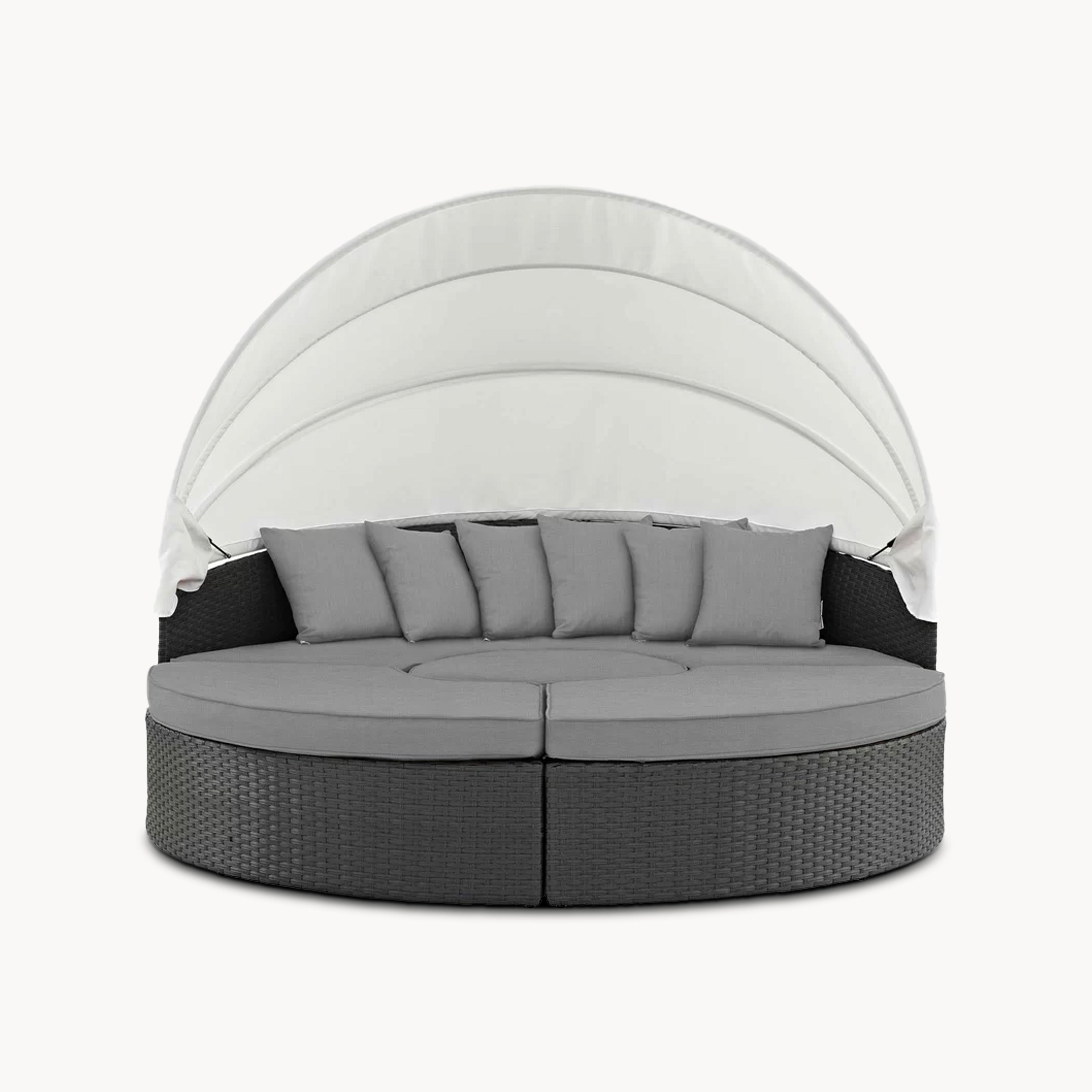 Moeron  Aluminum alloy rattan outdoor chaise lounge sofa bed