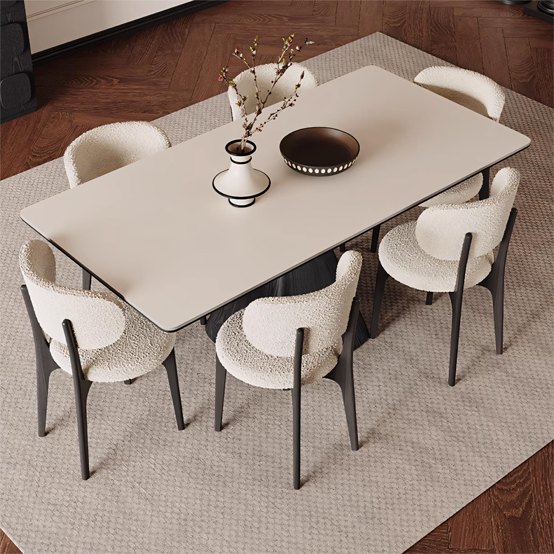 Padiar Sintered stone solid wood rectangular dining table