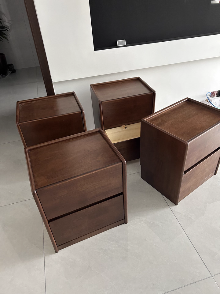 Biadra 2pcs solid wood nightstands-A