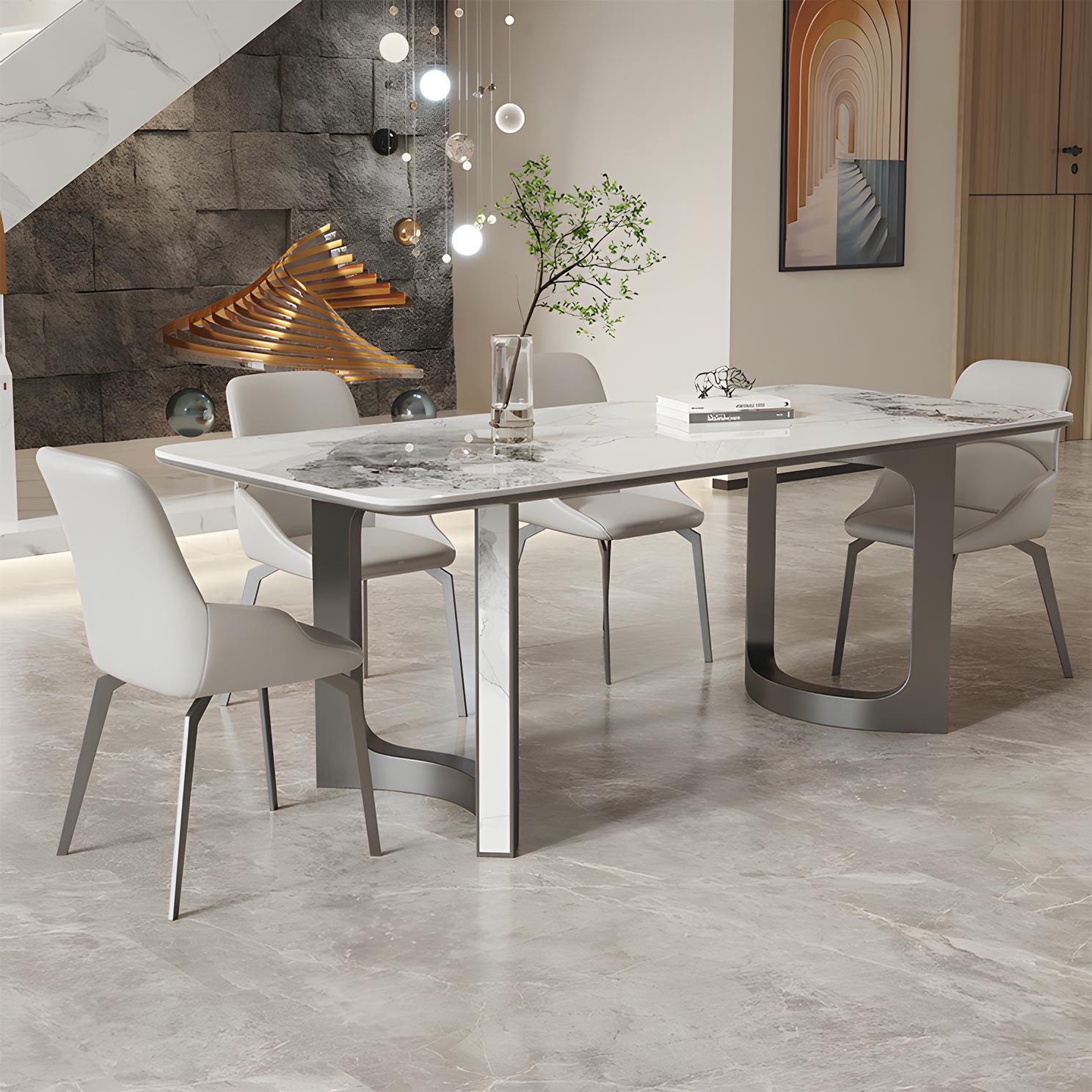 Faccio Stainless steel rectangular dining table