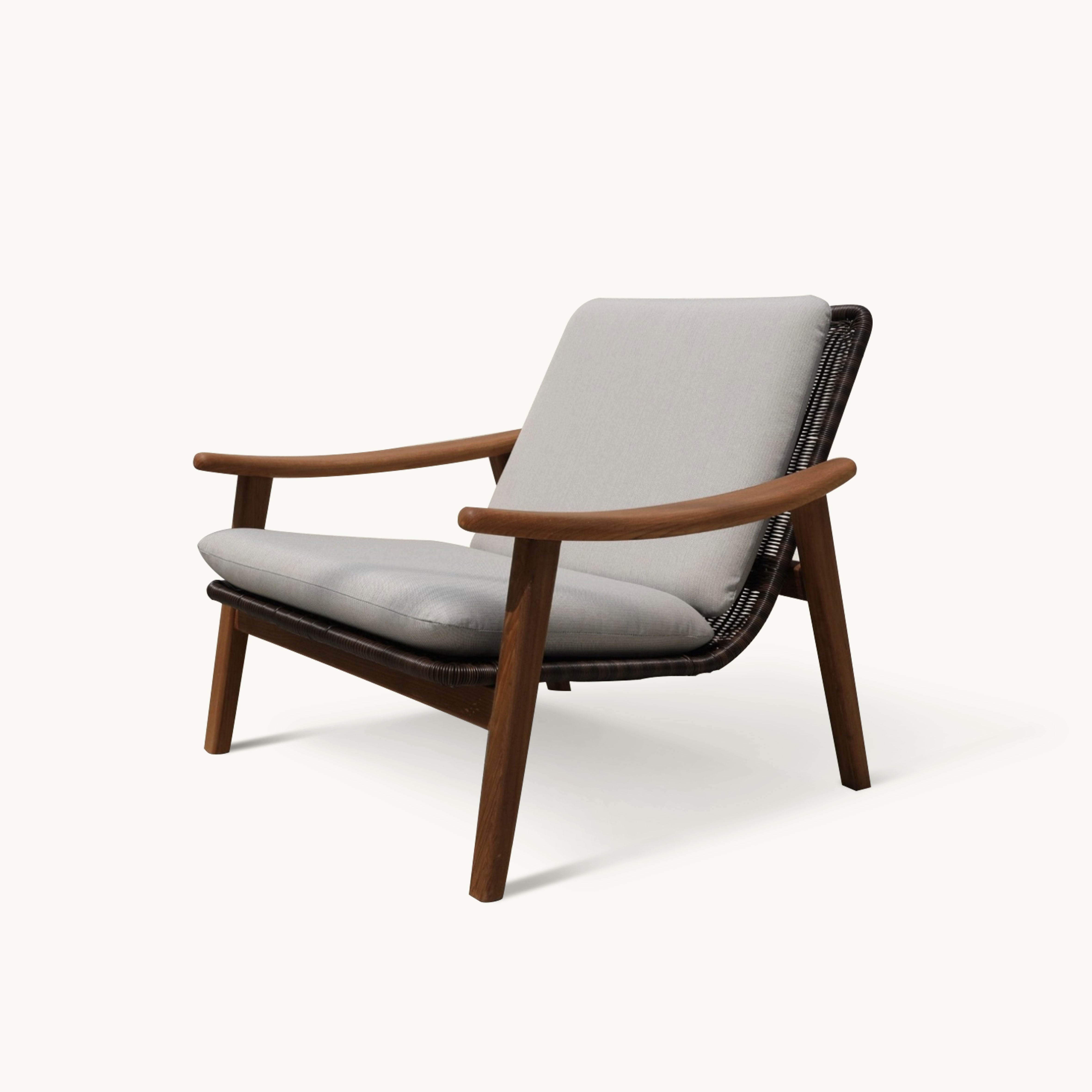 Shilen Teak braided rope lounge chair