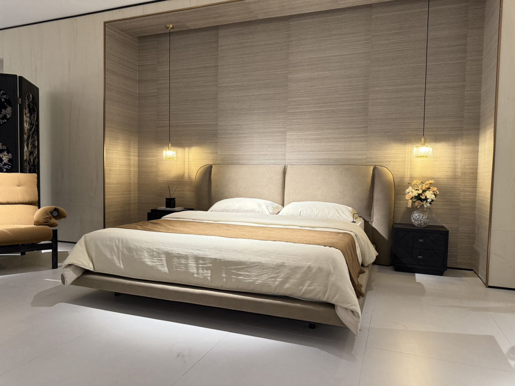 Lenosa Fabric solid wood bed