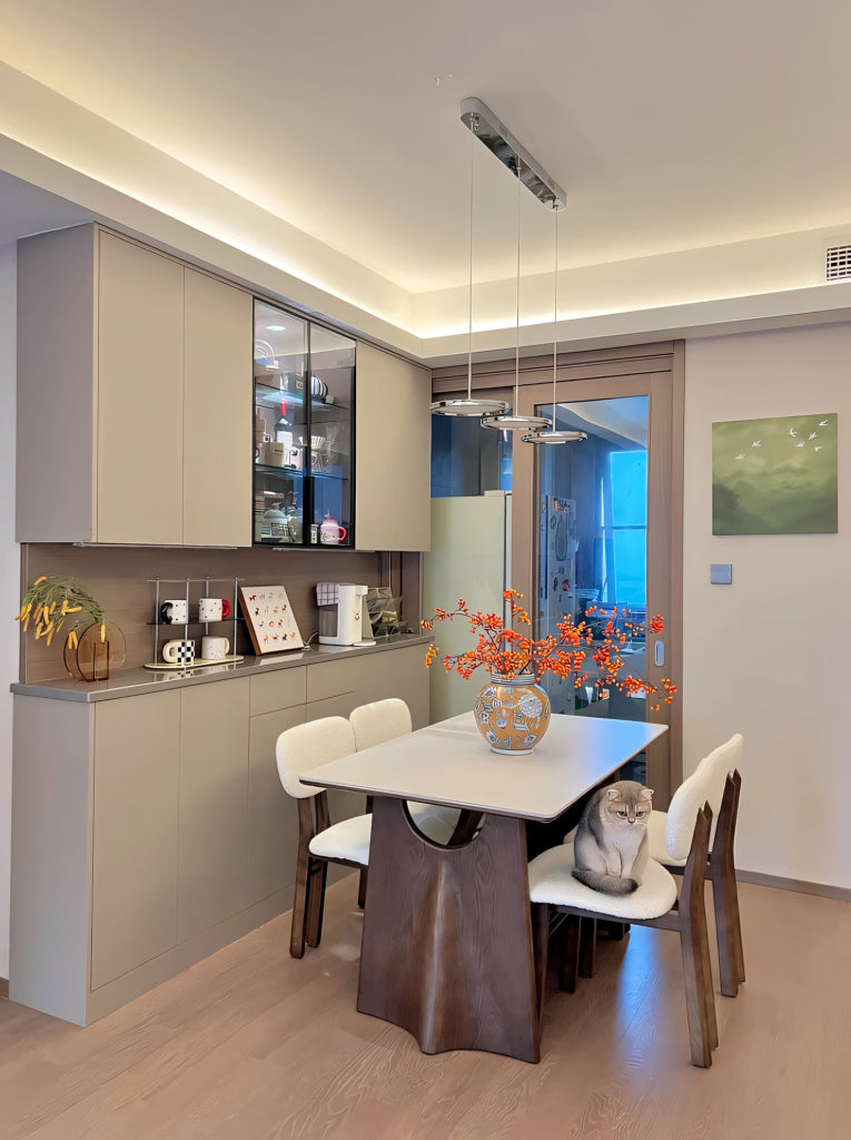 Yaleo Sintered stone rectangular dining set-A