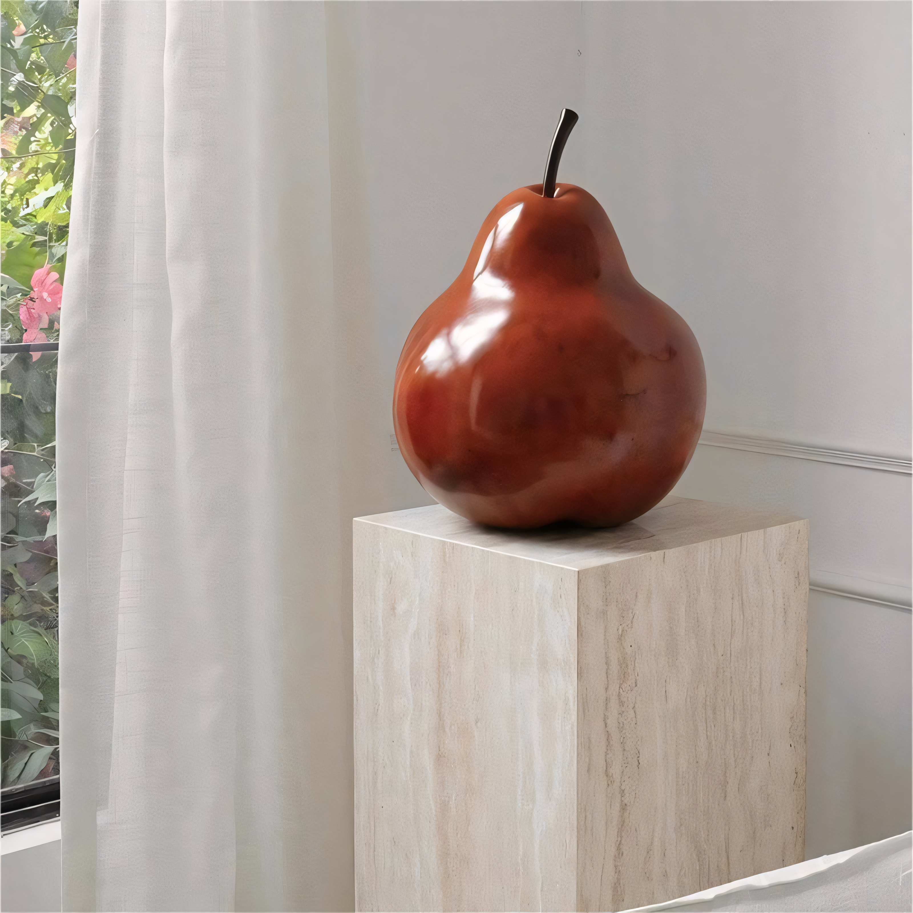 Jaren Peach-shaped resin decor