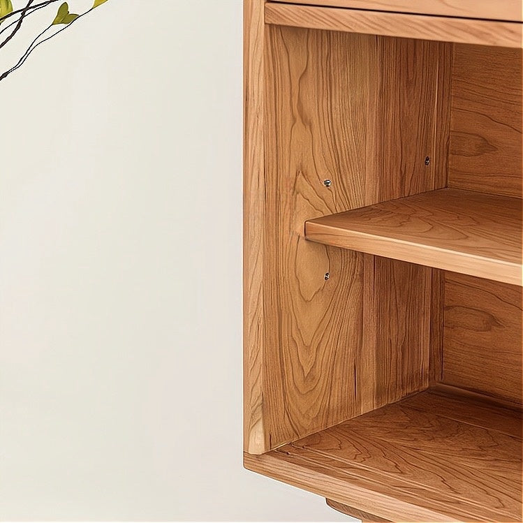 Dinalino Ash wood natural rattan sideboard-B