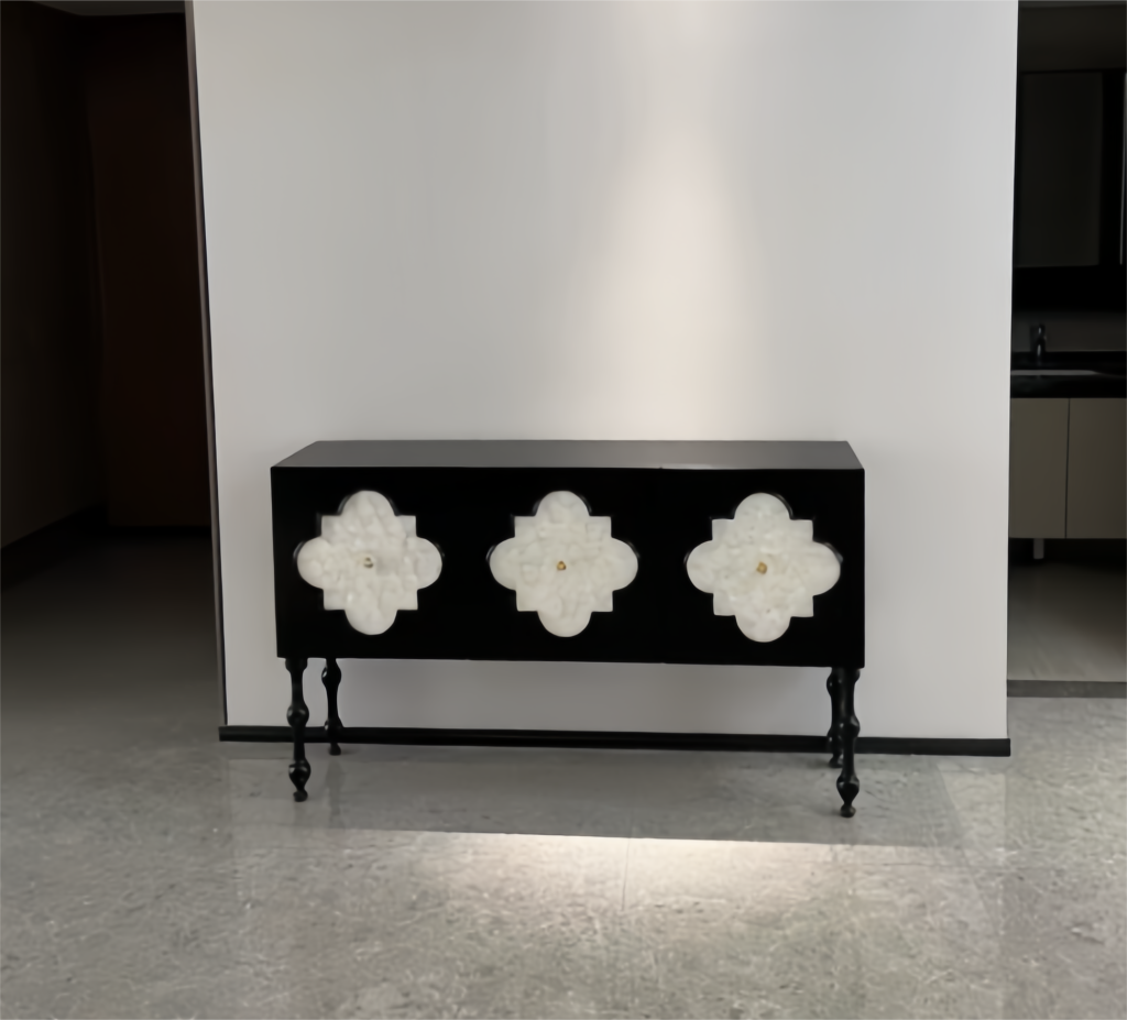 Erma Ash wood shell sideboard