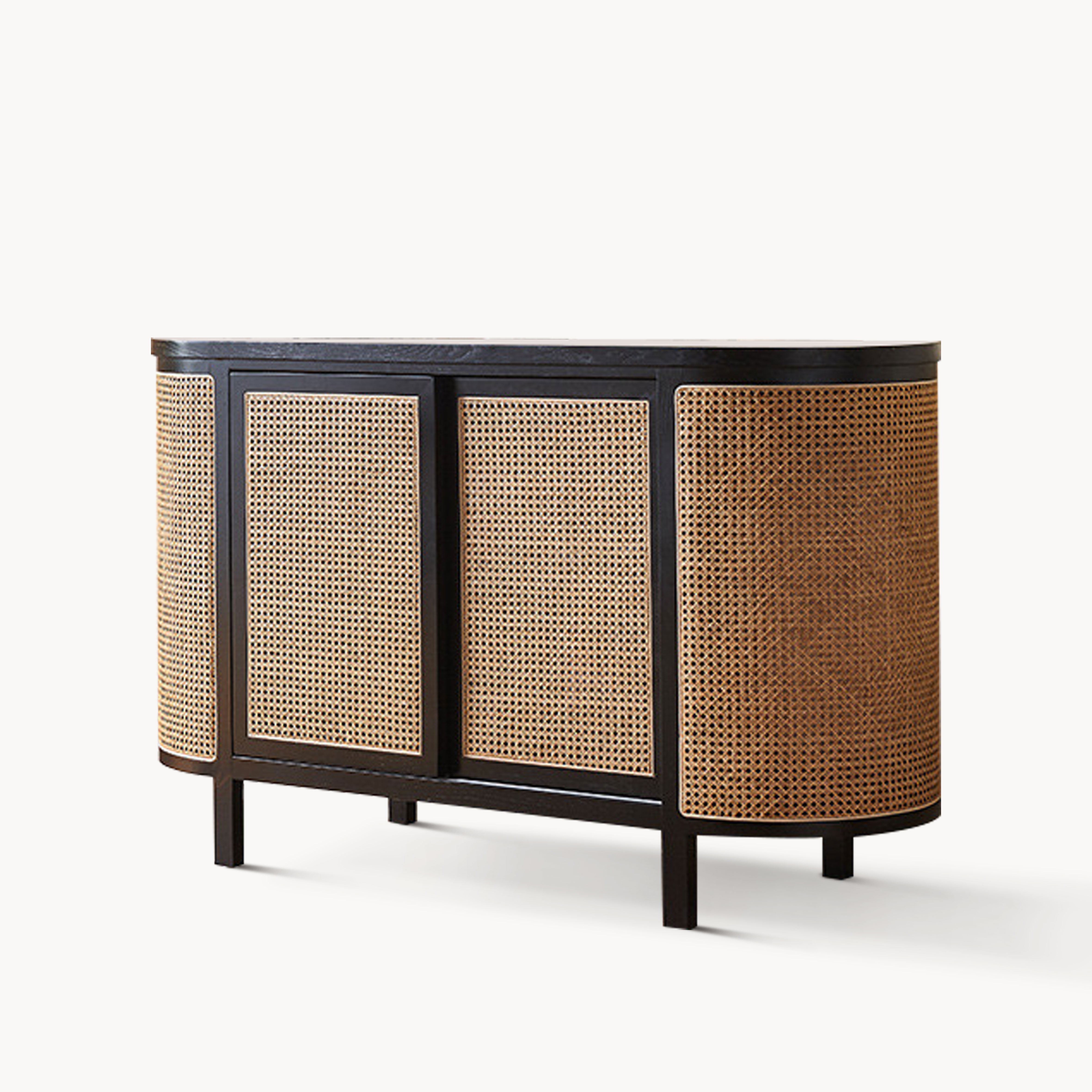 Filari Ash wood natural rattan sideboard