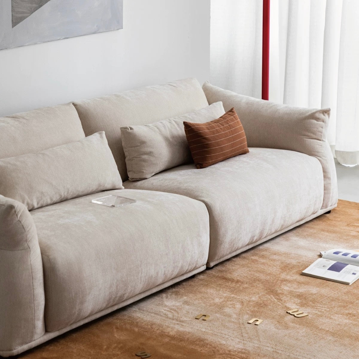 Manti Fabric straight sofa