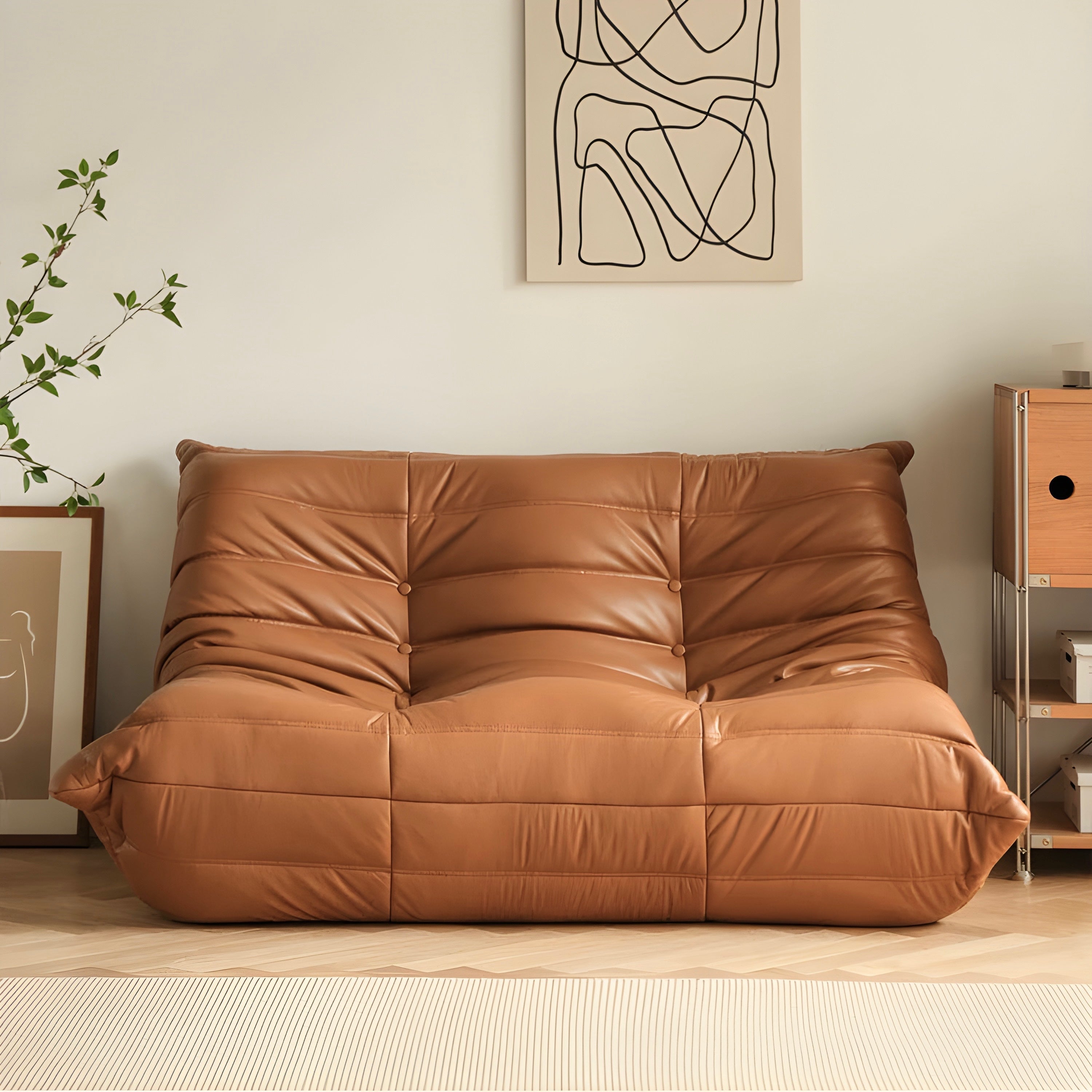 Likuro Wrinkled body fitted straight sofa