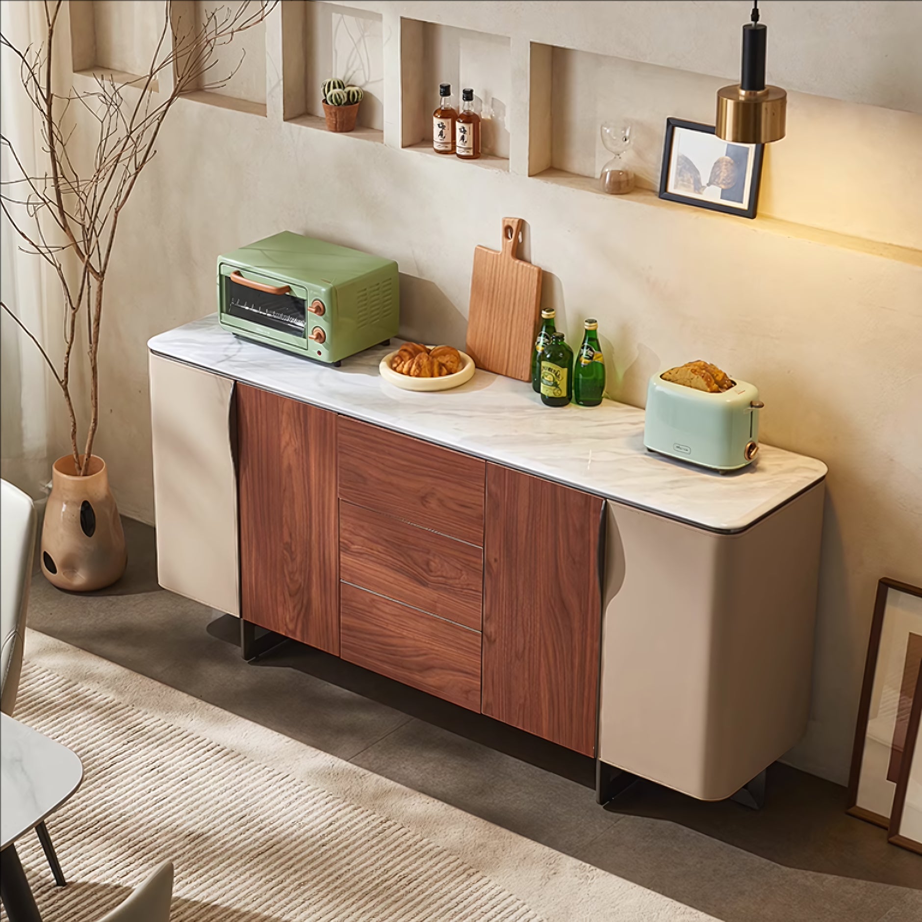 Jentor Leather solid wood sideboard