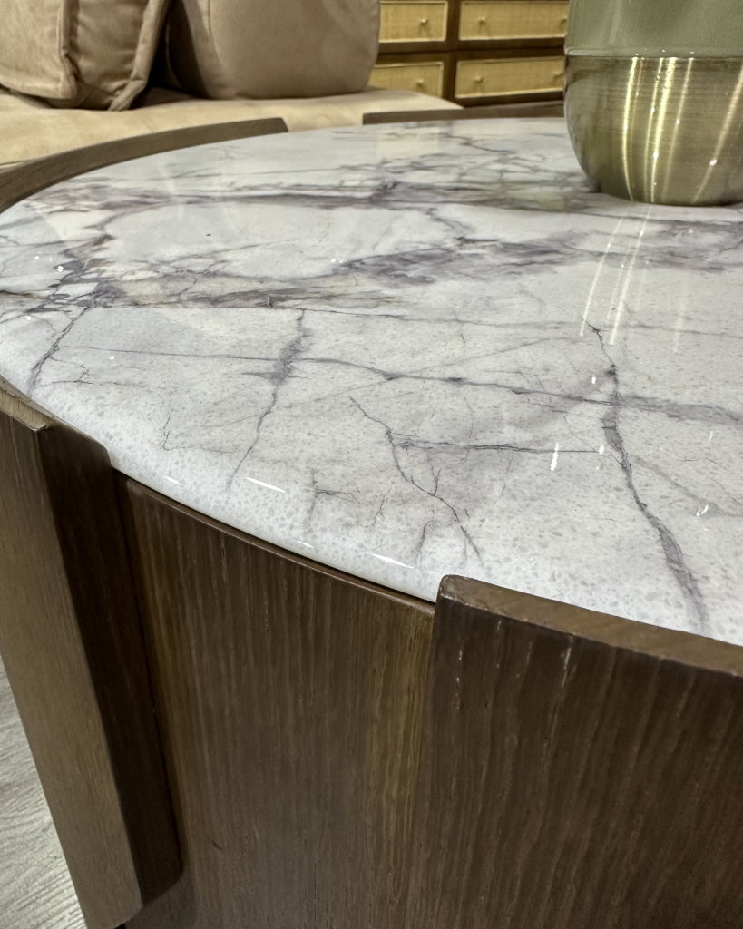 Zecon Ultra crystal stone slab side table coffee table