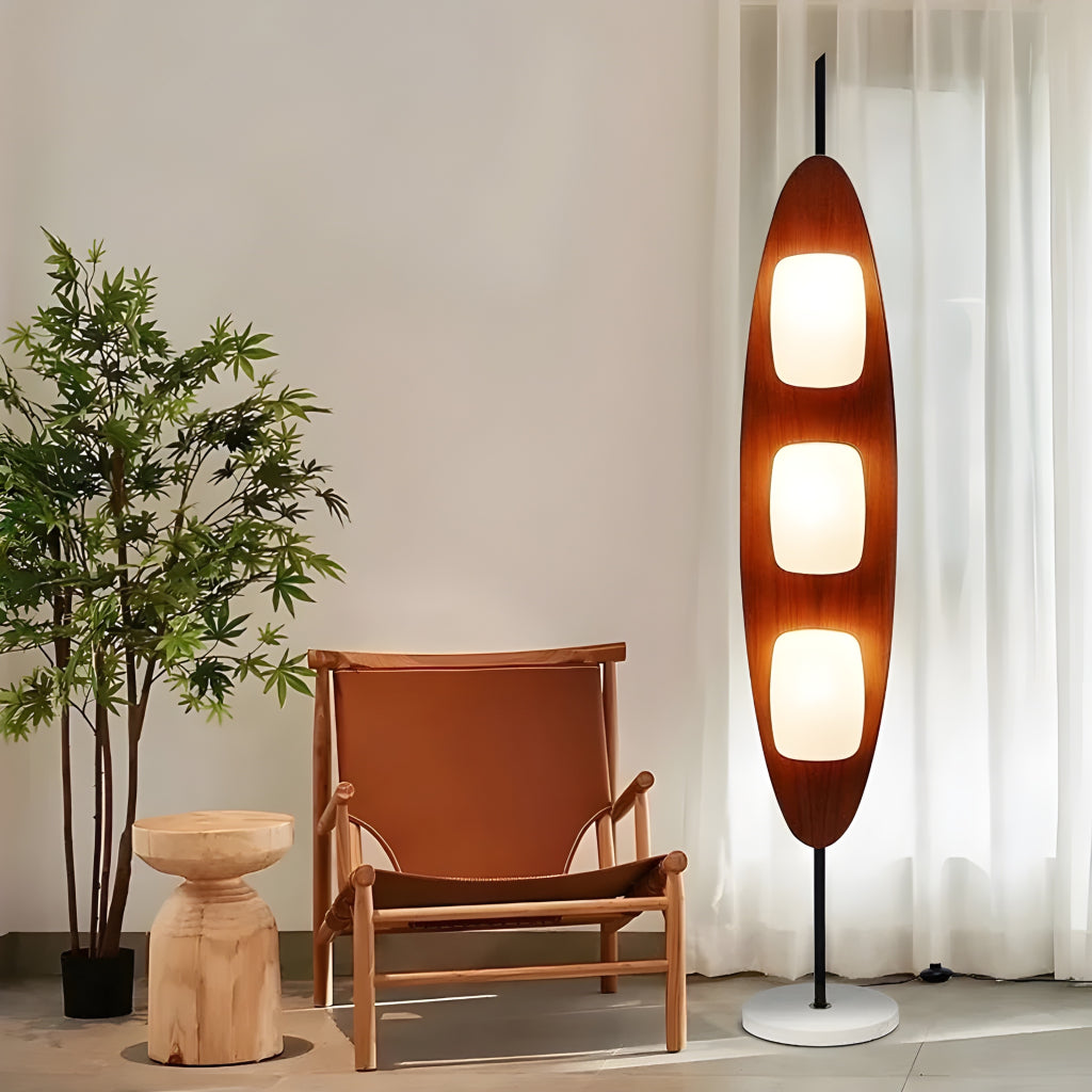 Arisar Reddish-brown spindle floor lamp