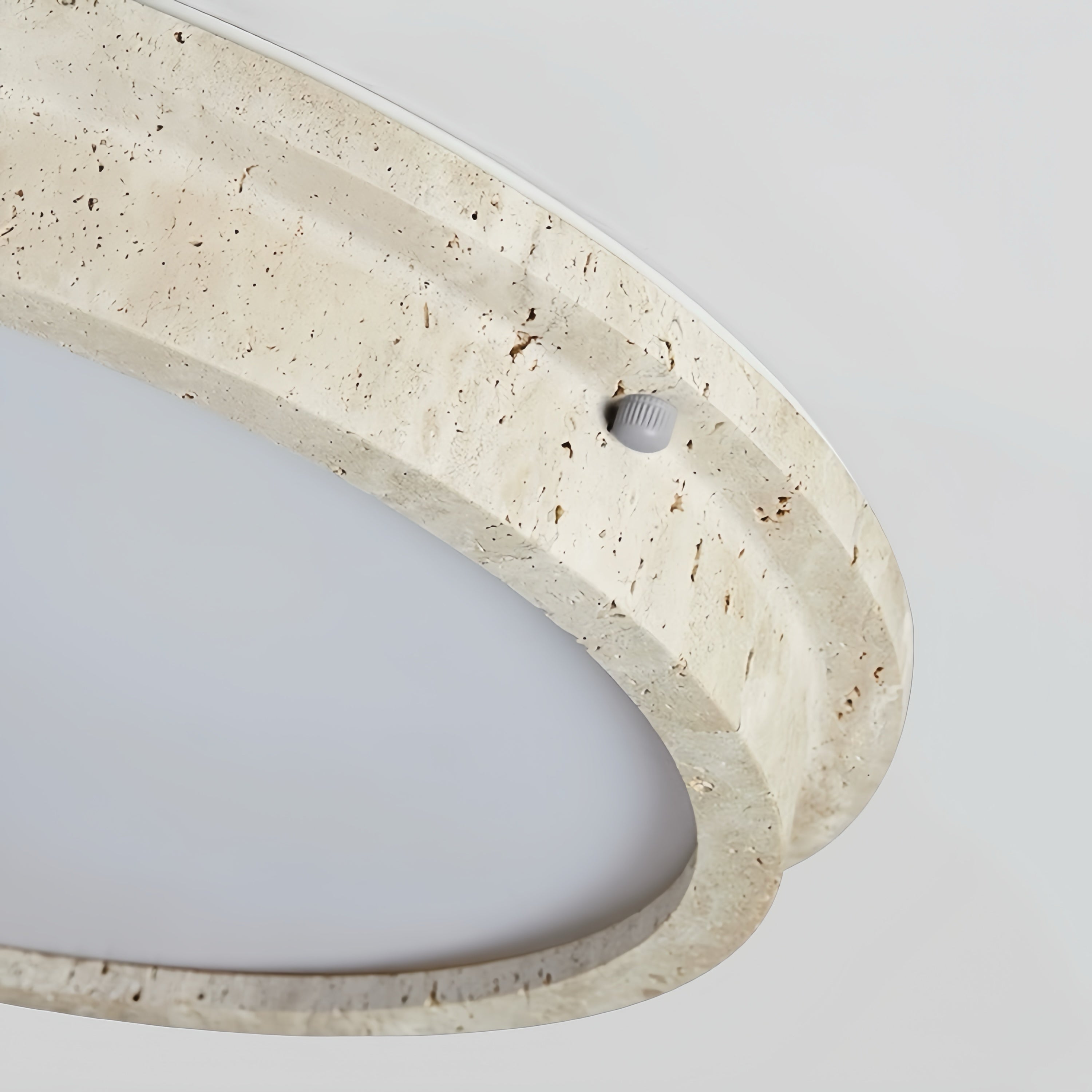 Emia Beige travertine ceiling light