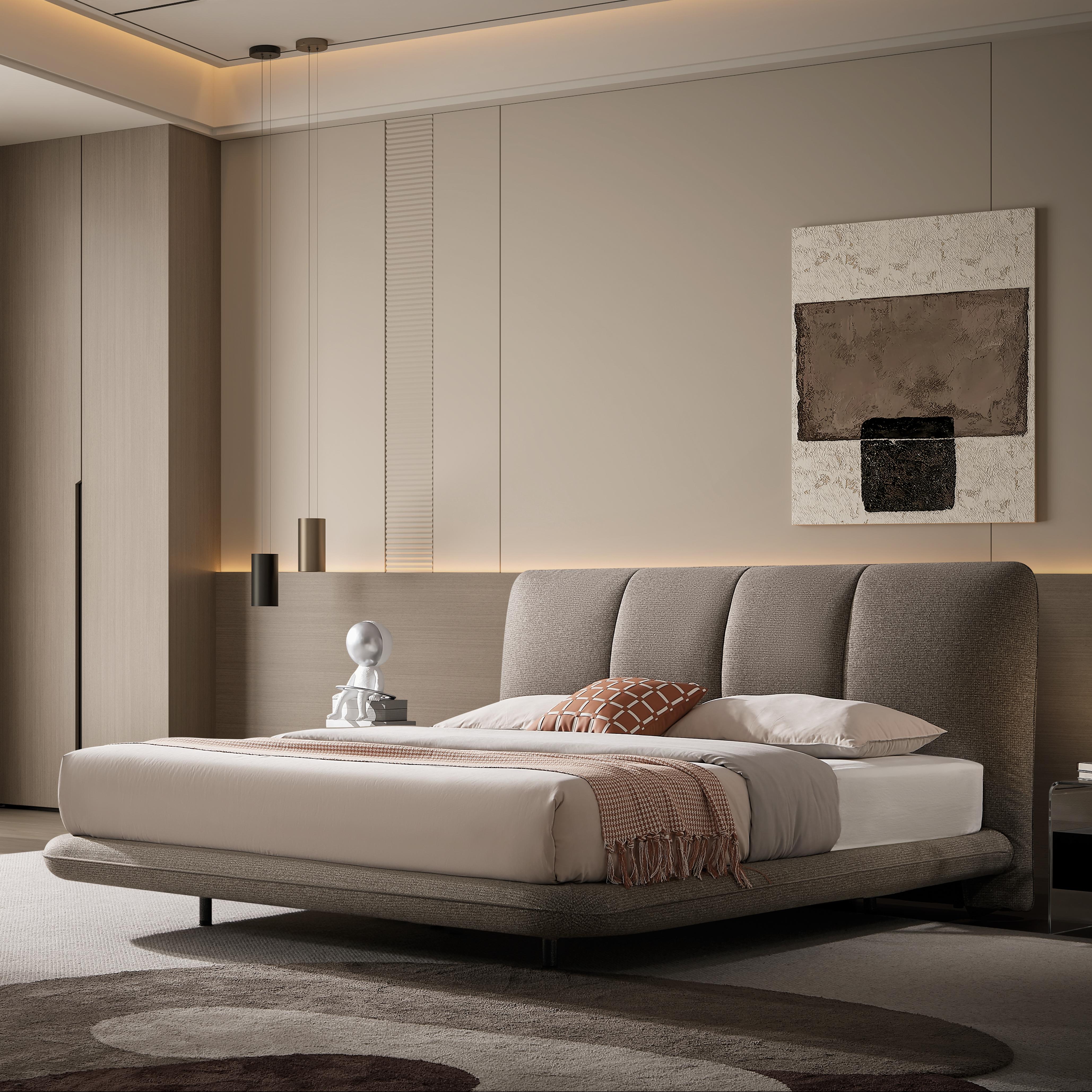 Besimo Fabric solid wood bed