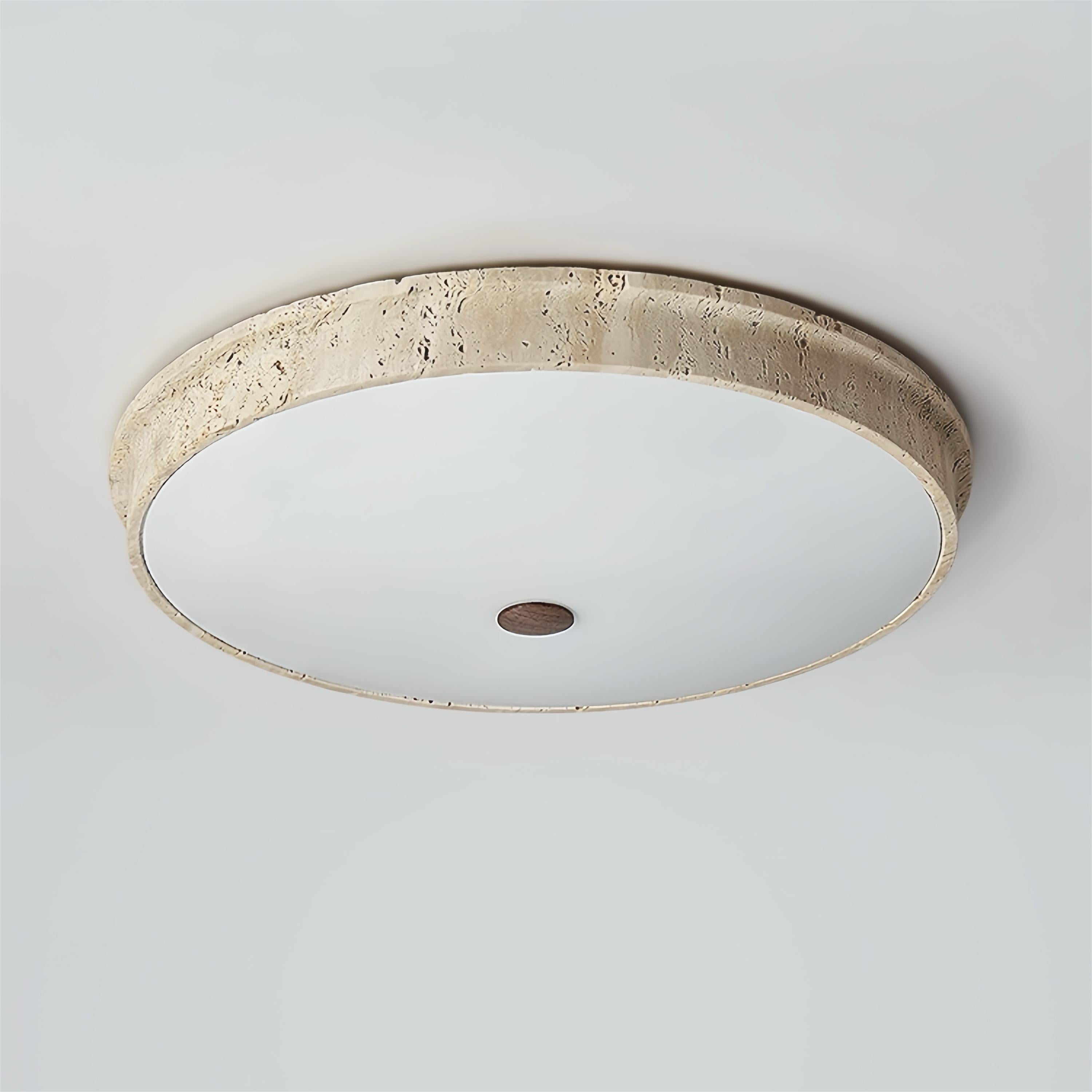 Hissey Beige travertine ceiling light