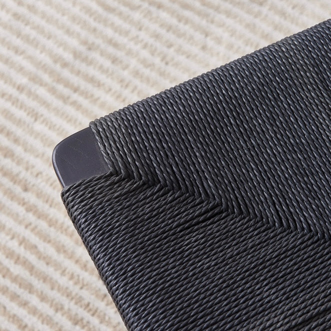 Etammie 2pcs ash wood rope waving dining chairs