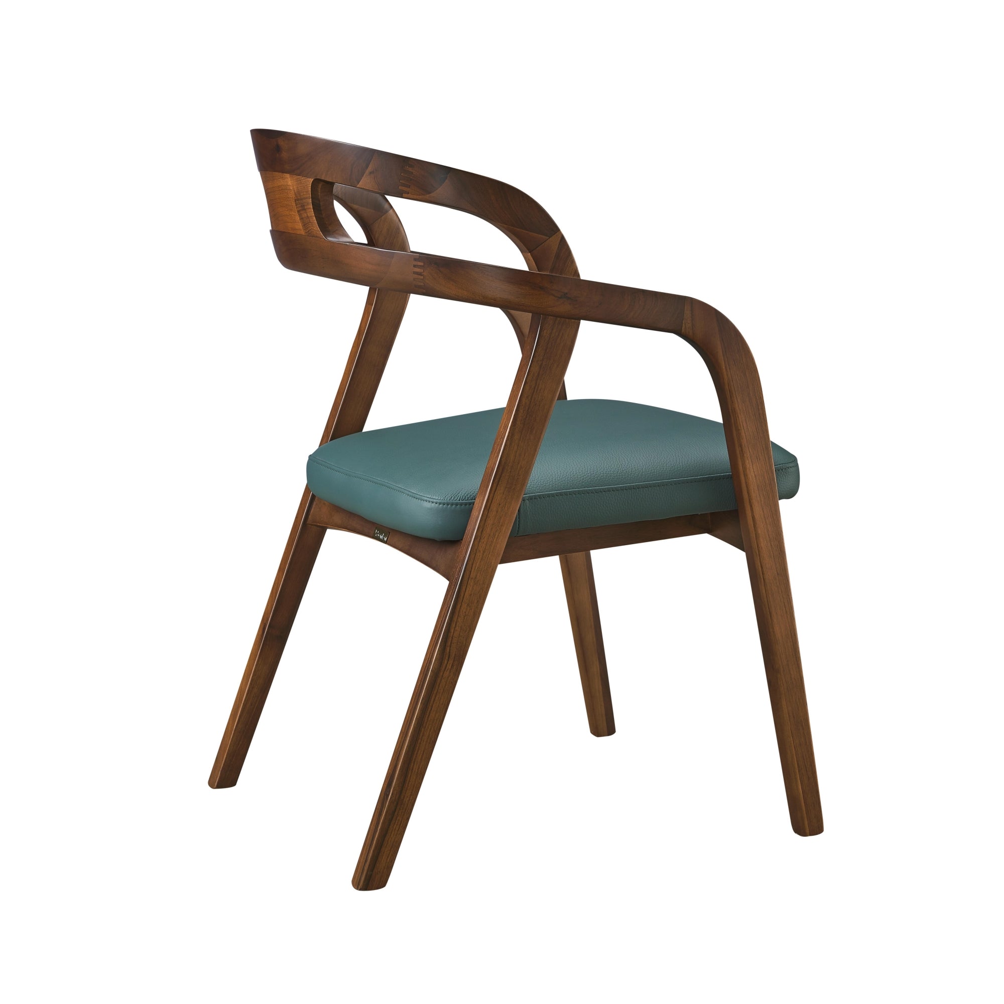 Ophira 2pcs ash wood leather dining chairs