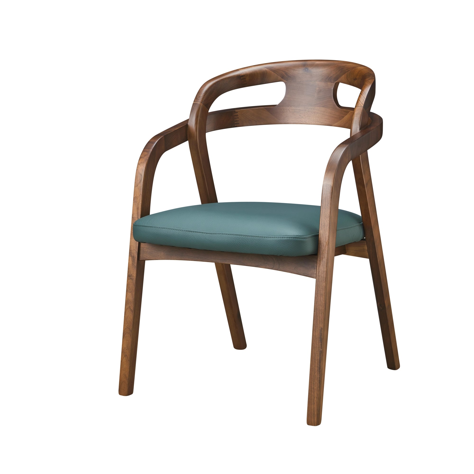 Ophira 2pcs ash wood leather dining chairs