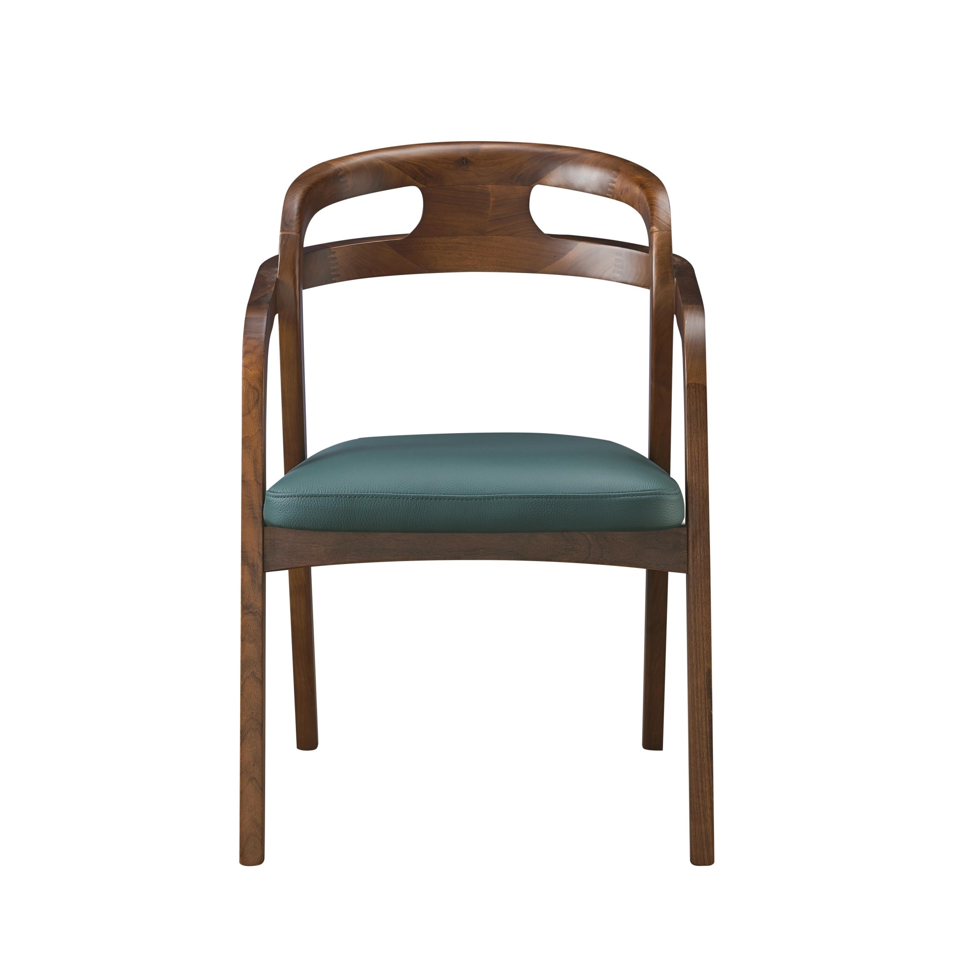 Ophira 2pcs ash wood leather dining chairs