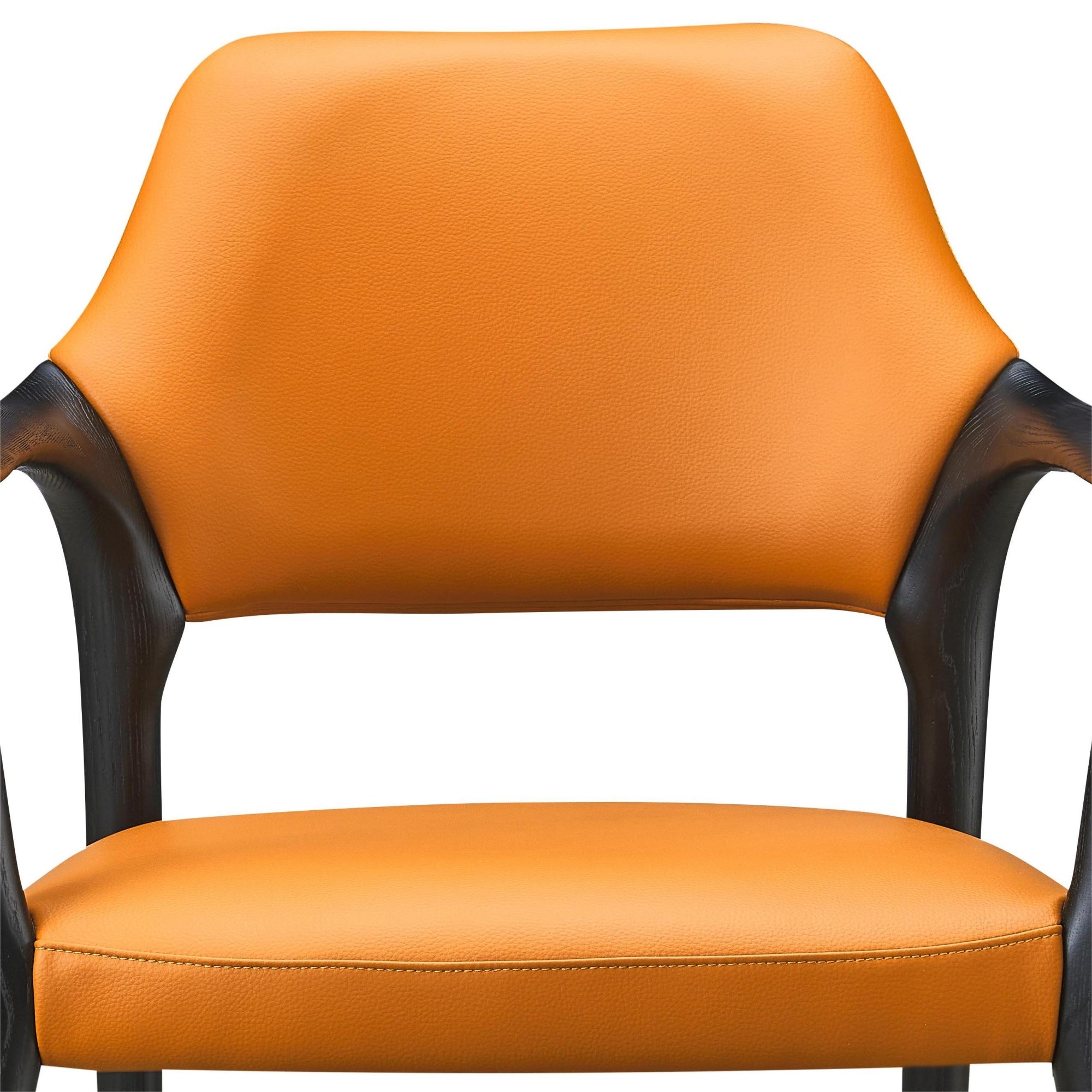 Rilas 2pcs ash wood leather dining chairs